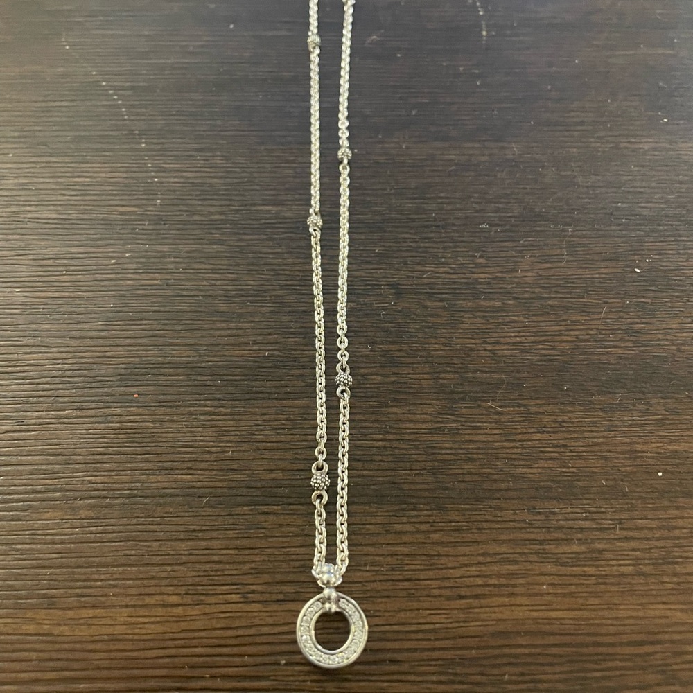 Lagos Jewelry, Caviar Spark Diamond Open Circle Pendant Necklace